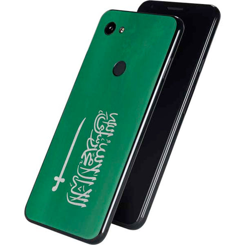 Saudi Arabia Flag Distressed Google Pixel 3a Skin